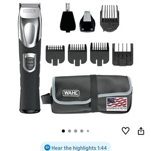 Wahl Black and Silver Grooming Tool Set